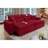 Sofá Londres 2.70m Retrátil e Reclinável Pillow Top - Vermelho - 3