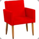 Ver imagem 3 de Kit Namoradeira Decorativa + 2 Poltronas Para Sala Reforçadas + Puff Redondo Suede