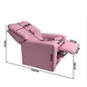 Poltrona Reclinável Corino Rosa Benim Shop JM - 4