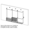 Ver imagem 2 de Guarda roupa closet aramado aberto armário modulado roupeiro 2,80 BR
