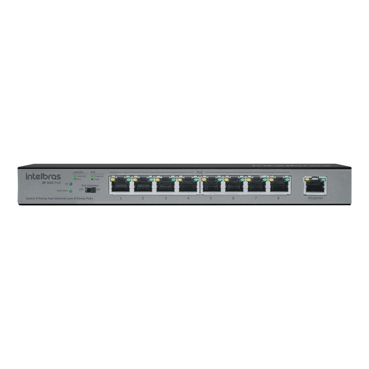 Switch 9 Portas Fast Ethernet C/ 8 Portas Poe+ Sf 900 Hi-poe 4760040