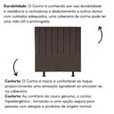 Ver imagem 2 de Cabeceira Cama Solteiro Box 100 Cm Luna Corino e Frame Marrom
