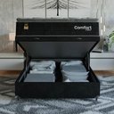 Ver imagem 6 de Cama Box Baú Viúva + Colchão Comfort Class Pillow Top Preto/suede Preto