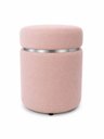 Ver imagem 3 de Kit Puff Superior com Cinta Prata Rosa Linho - Let Móveis