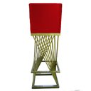 Ver imagem 5 de Kit 06 Banquetas Luma Base de Ferro Sued Vermelho - D'classe Decor