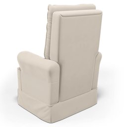 Poltrona de Amamentação e Descanso com Balanço e Puff Laís G05 Veludo Creme - Mpozenato - 6