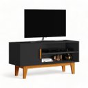 Ver imagem 2 de Rack com Prateleiras Denver Preto e Naturalle Carmolar