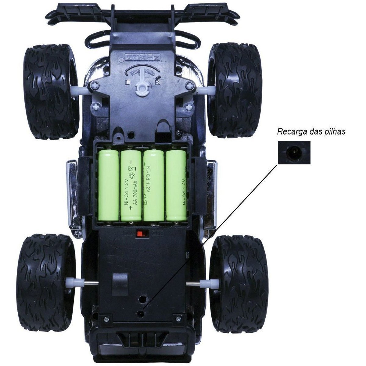 Carrinho Controle Remoto Elétrico Recarregável Picape Monster Car