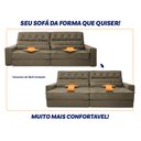 Ver imagem 6 de Sofá Retrátil Reclinável 250cm Albany Suede Velut com Molas Ensacadas - King House