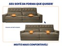Ver imagem 6 de Sofá Retrátil Reclinável 250cm Albany Suede Velut com Molas Ensacadas - King House