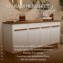 Ver imagem 4 de Aparador Buffet Bar Branco 160cm Madeira Sala Jantar 4 Portas Opala Hall Entrada