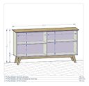 Ver imagem 5 de Aparador Buffet Bar Branco 160cm Madeira Sala Jantar 4 Portas Opala Hall Entrada