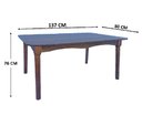 Ver imagem 2 de Jogo de Jantar Colonial Brisa Mesa 137x80 Cm + 06 Cadeiras Imbuia Rustico