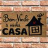 Capacho Decorativa Fibra de Coco Estampas - Bem-Vindo À Minha Casa - 1