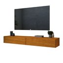 Ver imagem 2 de Rack Sala Tv Moderno Suspenso Decoração Escritório Estudo:naturale