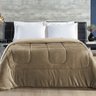 Coberdrom de Malha Casal Queen 100% Algodão Edredom Cobertor Grosso Coberta Dupla Face Grossa Cáqui - 2