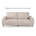 Ver imagem 3 de Sofá Privilege 3 Lugares Fixo 215cm Bege Bouclê King House