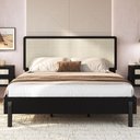 Ver imagem 1 de Cama Casal Queen com Cabeceira Palhinha 158cm Moss A03 Nero - Lyam Decor