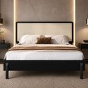 Ver imagem 4 de Cama Casal Queen com Cabeceira Palhinha 158cm Moss A03 Nero - Lyam Decor
