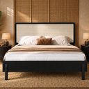 Ver imagem 3 de Cama Casal Queen com Cabeceira Palhinha 158cm Moss A03 Nero - Lyam Decor
