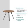 Mesa de Jantar Redonda 1m 1588 Carraro Freijó/Preto - 3