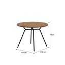 Ver imagem 2 de Mesa de Jantar Redonda 1m 1588 Carraro Freijó/Preto