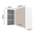 Ver imagem 3 de Armário Aéreo de Canto 1 Porta para Linha de 60 Cm de Profundidade Branco/crema Agata Madesa