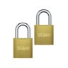 Cadeado 25mm Zamac E-coat Latonado C/2 Chave P/mala Armário - 1