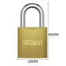 Cadeado 25mm Zamac E-coat Latonado C/2 Chave P/mala Armário - 3