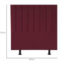 Ver imagem 3 de Cabeceira Estofada Cama Solteiro 90 Cm Luna Suede e Frame Cor:bordô