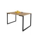 Ver imagem 1 de Mesa de Jantar Steel Estilo Industrial Pés de Aço 120x80cm Preto/fendi