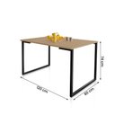 Ver imagem 3 de Mesa de Jantar Steel Estilo Industrial Pés de Aço 120x80cm Preto/fendi