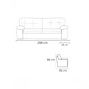 Ver imagem 4 de Sofá de Couro Marselha 3 Lugares Conhaque com Brilho - Mempra