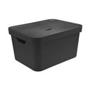 Ver imagem 1 de Caixa Organizadora Cube 32 Litros com Tampa 46 X 36 X 24,5cm Preto - ou