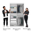 Ver imagem 5 de Guarda-roupa Infantil Nivus 2 Portas de Correr com Espelho 2 Gavetas Branco Carraro