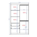 Ver imagem 7 de Guarda-roupa Infantil Nivus 2 Portas de Correr com Espelho 2 Gavetas Branco Carraro