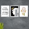 Kit com 3 Quadros Decorativos Sonhos - 1