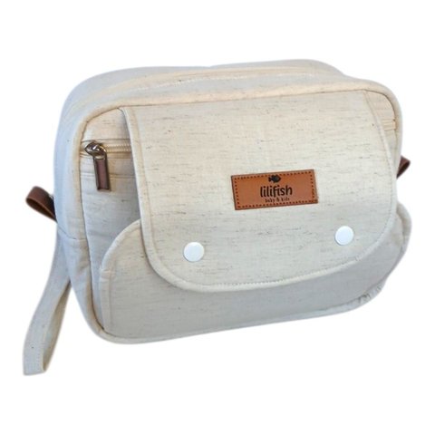Necessaire Higiene do Bebê Linho Bege - Lilifish Baby & Kids