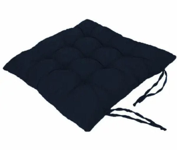 Assento De Cadeira Futon 40x40cm Cores Diversas:Azul-marinho - 2