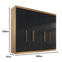 Ver imagem 5 de Guarda-Roupa Casal Valencia 6 Portas 6 Gavetas