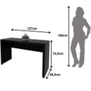 Ver imagem 4 de Mesa para Escritório Escrivaninha 127 Cm Preto