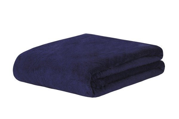 Cobertor Coberta Manta Soft Casal Microfibra Anti Alérgica:Azul Marinho - 3