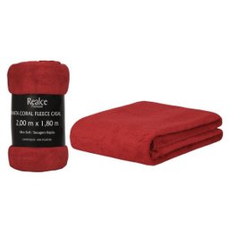 Cobertor Coberta Manta Soft Casal Microfibra Anti Alérgica:Vermelho - 1