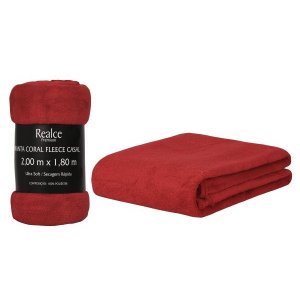 Cobertor Coberta Manta Soft Casal Microfibra Anti Alérgica:Vermelho
