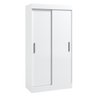 Guarda-roupa Solteiro Compacto 2 Portas de Correr Branco Brilho Ideal para Quarto Pequeno e Otimizar - 2