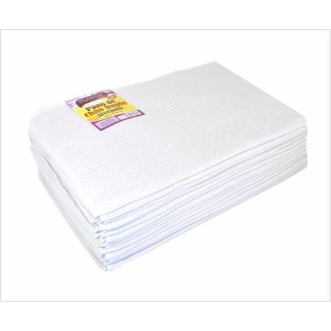 Pano de Chão Alvejado Duplo 50X80 - 25 unidades