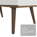 Ver mais imagens de Kit 2 Peças com Escrivaninha em L 3 Gavetas e Armário Multiuso com Vidro Rustic/Branco Madesa