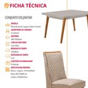 Ver imagem 7 de Mesa de Jantar Copper 120cm Tampo MDF Vidro Canto Copo com 4 Cadeiras Yasmin