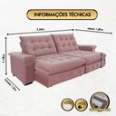 Ver imagem 4 de Sofá Coliseu 2.60m Retrátil e Reclinável Super Pillow