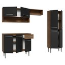 Ver mais imagens de Armário de Cozinha Completa 229cm Rustic/preto Emilly Madesa 017